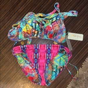 Luli Fama Two piece reversible swimsuit